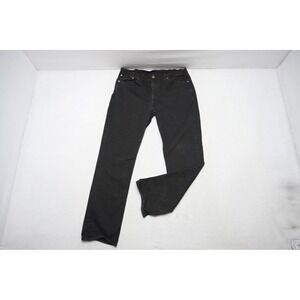Levi's 514 Straight Fit Stretch Rugged Denim Black Jeans Mens Size 38 x 32
